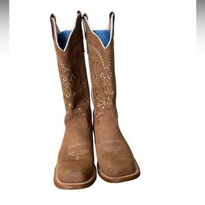 Brown Western Leather Boots by Monicos-Size 9-9.5